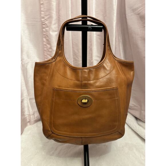 Vintage Coach F12554 British Tan Legacy Leather Pocket Tote- Buttery soft - Picture 1 of 10